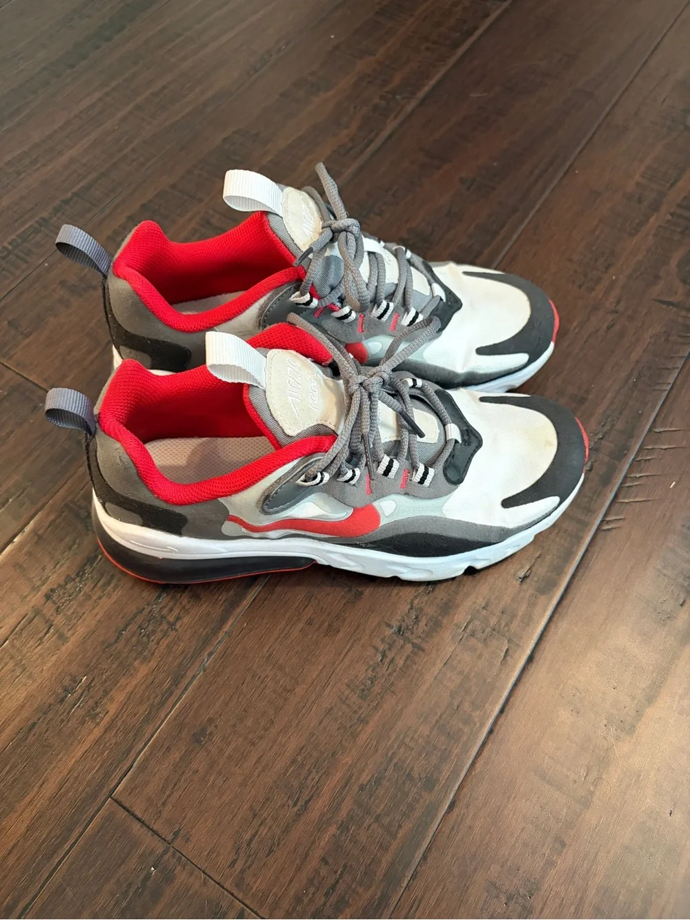 Nike Kids Air Max 270 React Sneakers - Red/Black/White basketball athletic shoes